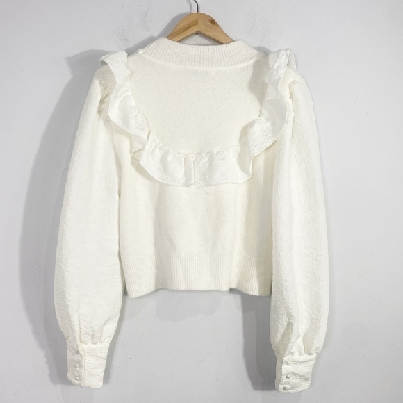 ZARA Combination Ruffled Knit Sweater - Picture 5 of 8